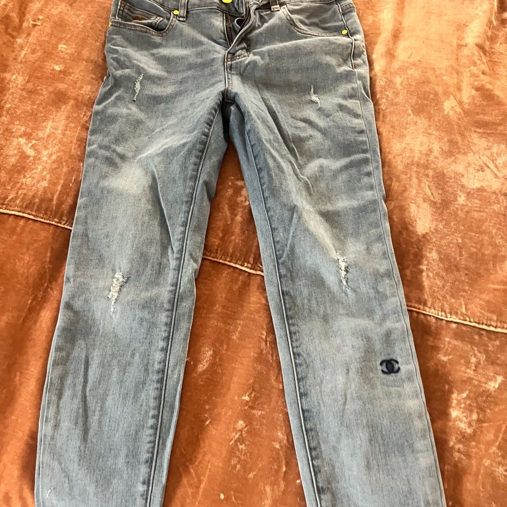 CHANEL Light Blue Skinny Jeans